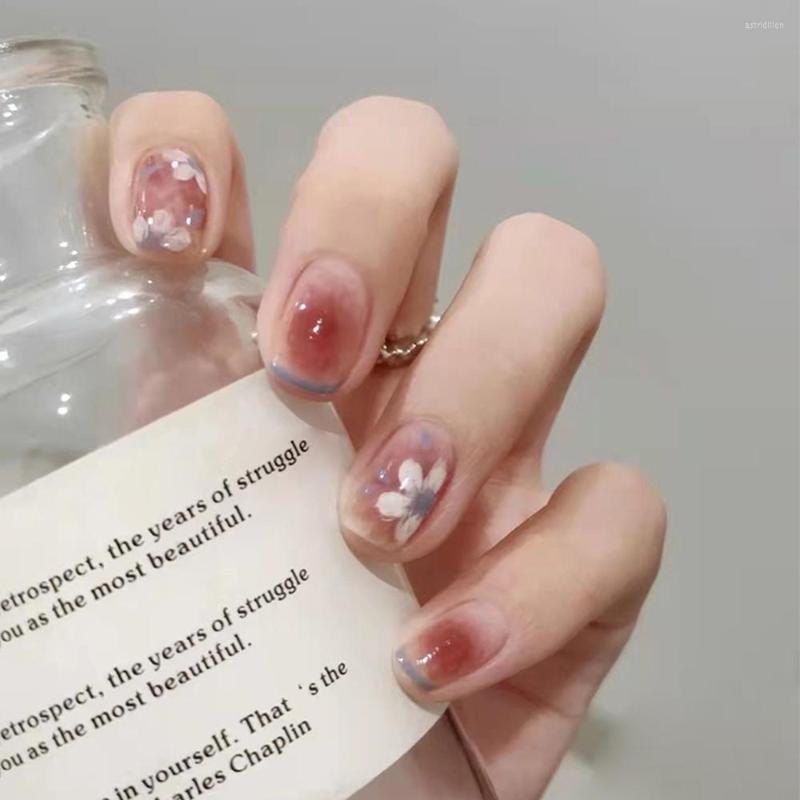 False Nails 24PCS Short Artificial Press On Nail Cute Flowers Design Sweet Style Full Coverage Charms Summer, As show
False Nails 24PCS Short Artificial Press On Nail Cute Flowers Design Sweet Style Full Coverage Charms Summer, As show