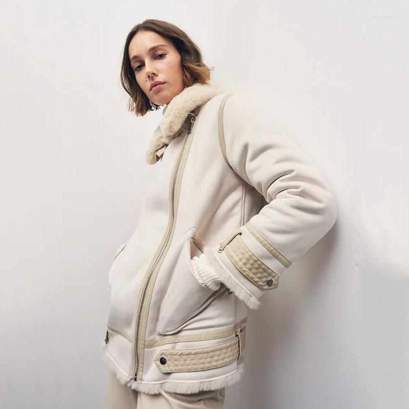 Women's Fur Ardm Casual Streetwear Faux Splicing Motorcycle Jacket Women Thick Warm Winter Coat Zipper Suede In Outwears Tops, Beige
Women's Fur Ardm Casual Streetwear Faux Splicing Motorcycle Jacket Women Thick Warm Winter Coat Zipper Suede In Outwears Tops, Beige