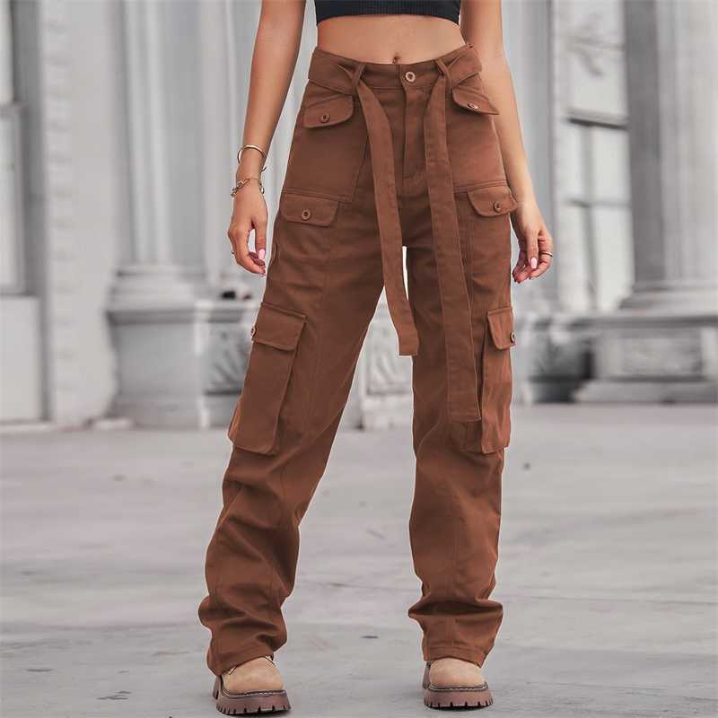 Women Casual Cargo Pants New Style Wash Denim Multi Pocket Zipper Mid Waist Leisure Overalls Trousers, New brown
Women Casual Cargo Pants New Style Wash Denim Multi Pocket Zipper Mid Waist Leisure Overalls Trousers, New brown