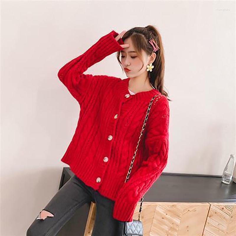 Women's Knits Single Breasted Solid Cardigans Long Sleeve Loose Femal Sweater Tops Sllsky Twist Knitted Women Autumn Winter, Green
Women's Knits Single Breasted Solid Cardigans Long Sleeve Loose Femal Sweater Tops Sllsky Twist Knitted Women Autumn Winter, Green