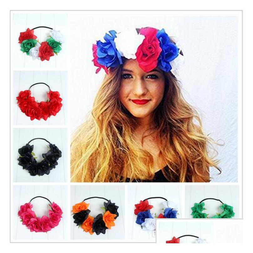 Hair Accessories Fashion Rose Flower Headband Headwear Women Girl Elastic Hairbands Korean Floral Bands Headdress Drop Delivery Baby Dh2De, Randomly send colors
Hair Accessories Fashion Rose Flower Headband Headwear Women Girl Elastic Hairbands Korean Floral Bands Headdress Drop Delivery Baby Dh2De, Randomly send colors