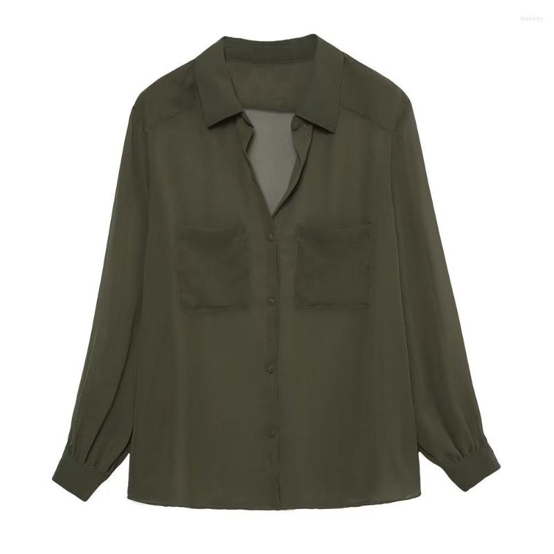Women's Blouses Dave&Di England Style Blouse Women Fashion Simple Pockets Long SLeeve Perspective, Beige
Women's Blouses Dave&Di England Style Blouse Women Fashion Simple Pockets Long SLeeve Perspective, Beige