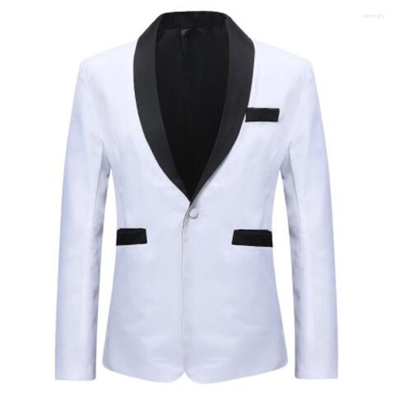 Men' Suits Men' One-button Suit Jacket Black White Solid Color Simple European And American Casual One-piece Blazers Americana Hombre
Men' Suits Men' One-button Suit Jacket Black White Solid Color Simple European And American Casual One-piece Blazers Americana Hombre