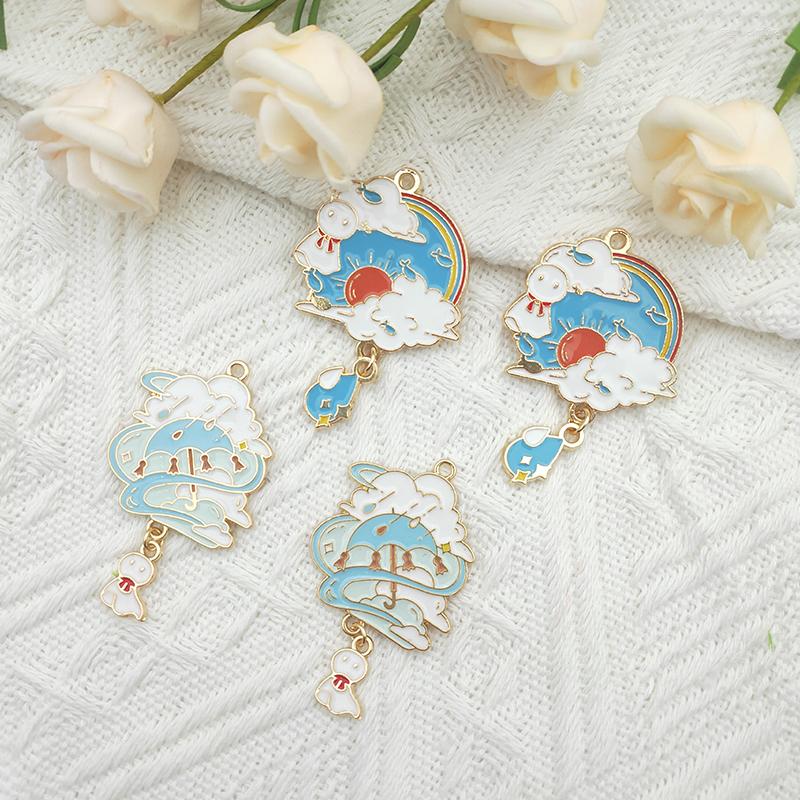Charms 6 PCS Alloy Drip Oil Cartoon Sunny Cloudy Doll Tag Necklace Keychain Pendant Handmade Material DIY Charm
Charms 6 PCS Alloy Drip Oil Cartoon Sunny Cloudy Doll Tag Necklace Keychain Pendant Handmade Material DIY Charm
