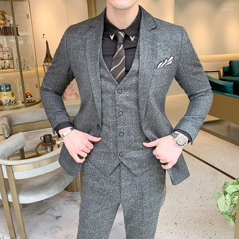 Men's Suits Plaid Suit Men Blue Business Wedding Slim Fit Mens Casual 3 Pieces Plus Size 5XL Blazers Pants Terno Masculino
Men's Suits Plaid Suit Men Blue Business Wedding Slim Fit Mens Casual 3 Pieces Plus Size 5XL Blazers Pants Terno Masculino