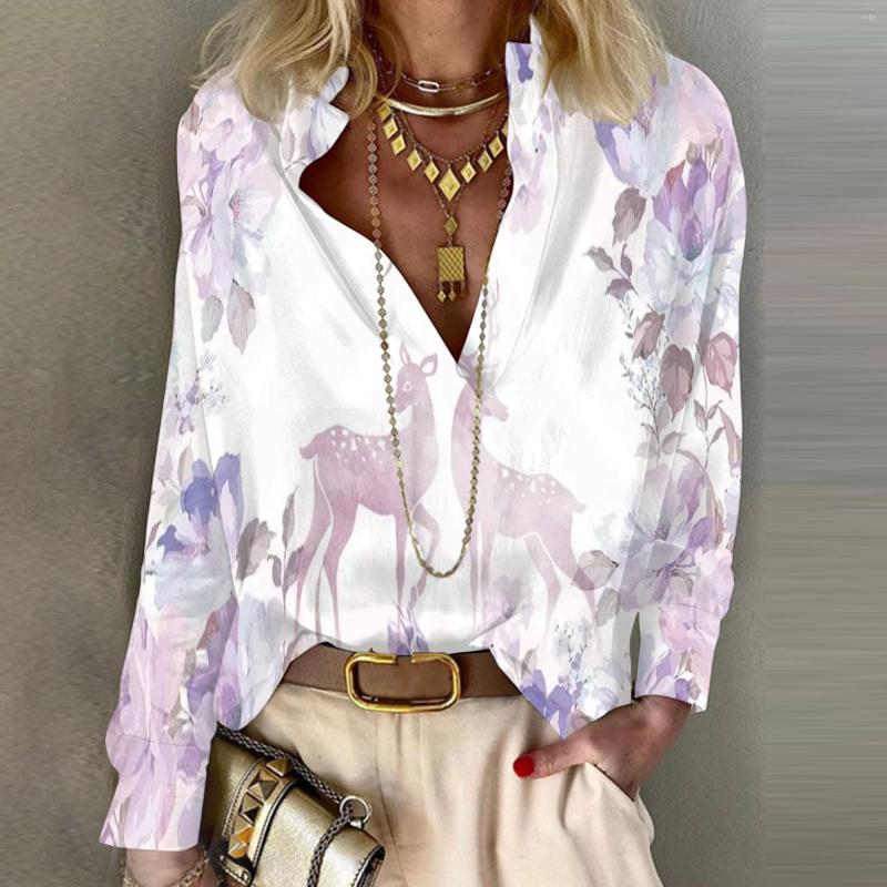 Women' Blouses Floral Print Blouse Women V Neck Long Sleeve Shirts Lapel Cotton Linen Tops Female Autumn Loose Street Tunic Blusas, Sky blue
Women' Blouses Floral Print Blouse Women V Neck Long Sleeve Shirts Lapel Cotton Linen Tops Female Autumn Loose Street Tunic Blusas, Sky blue