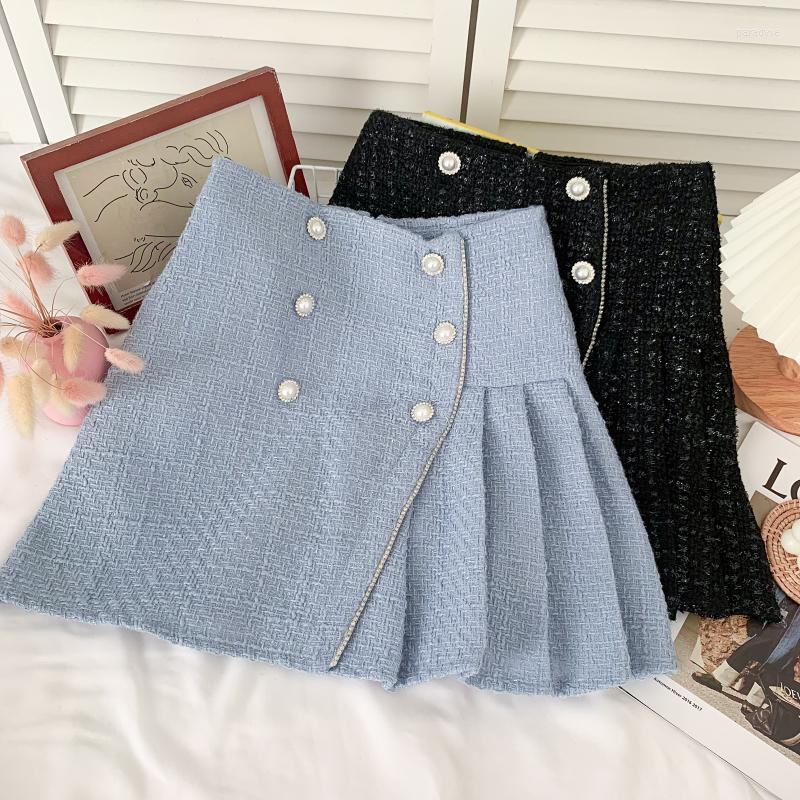 Skirts Autumn Temperament Tweed Skirt Women Double Breasted High Waist Pleated, Black
Skirts Autumn Temperament Tweed Skirt Women Double Breasted High Waist Pleated, Black
