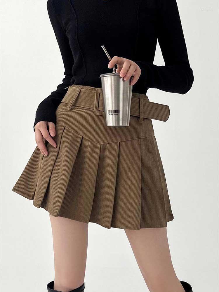 Skirts 2023 A-line With Belt Women Y2k High Waist Short Skirt Pleated Female Clothing All-match, Beige
Skirts 2023 A-line With Belt Women Y2k High Waist Short Skirt Pleated Female Clothing All-match, Beige