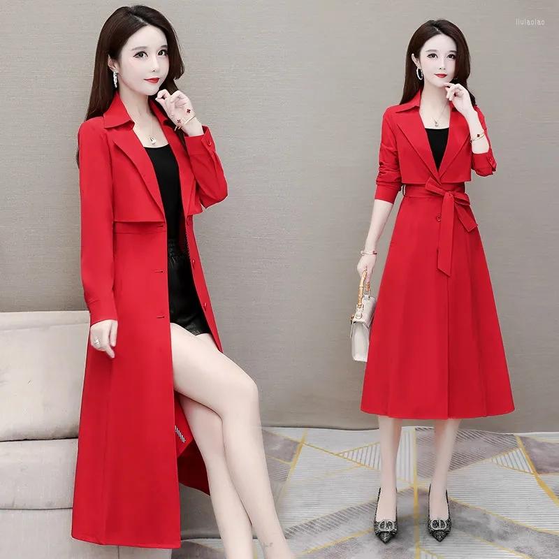 Women's Trench Coats 2023 Autumn Coat Spring Black Women's Korean Causal Windbreaker Female Slim With Belt Ladies Long Overcoat Tops
Women's Trench Coats 2023 Autumn Coat Spring Black Women's Korean Causal Windbreaker Female Slim With Belt Ladies Long Overcoat Tops