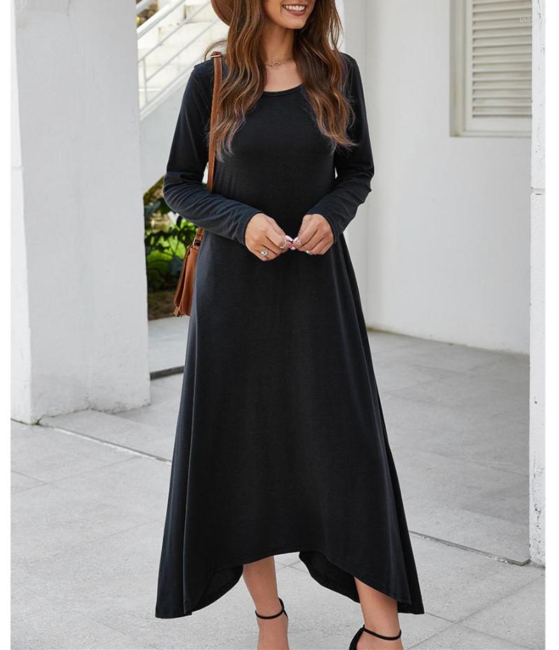 Casual Dresses Pdfmily 4 Colors Solid Black Women 2023 Autumn Winter O-Neck Full Sleeve Pocket Loose Comfortable Long Dress 1007
Casual Dresses Pdfmily 4 Colors Solid Black Women 2023 Autumn Winter O-Neck Full Sleeve Pocket Loose Comfortable Long Dress 1007