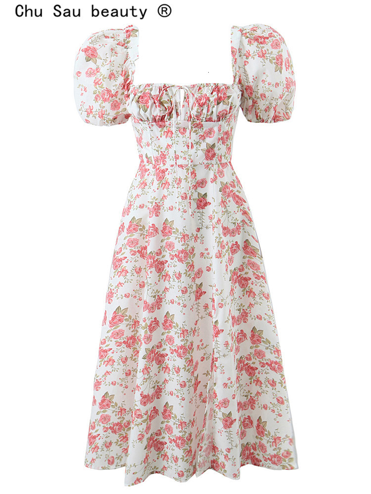 Casual Dresses 2023 Women Spring Summer Vintage Fashion Puff Sleeve Floral Print Slim Square Collar Side Slit Long Midi Dress 230313, Beige
Casual Dresses 2023 Women Spring Summer Vintage Fashion Puff Sleeve Floral Print Slim Square Collar Side Slit Long Midi Dress 230313, Beige