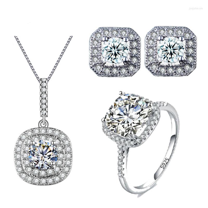 Necklace Earrings Set Fashion White Gold Color Wedding Jewelry CZ Engagement Ring Earring And Bijoux ASM006, Picture shown
Necklace Earrings Set Fashion White Gold Color Wedding Jewelry CZ Engagement Ring Earring And Bijoux ASM006, Picture shown