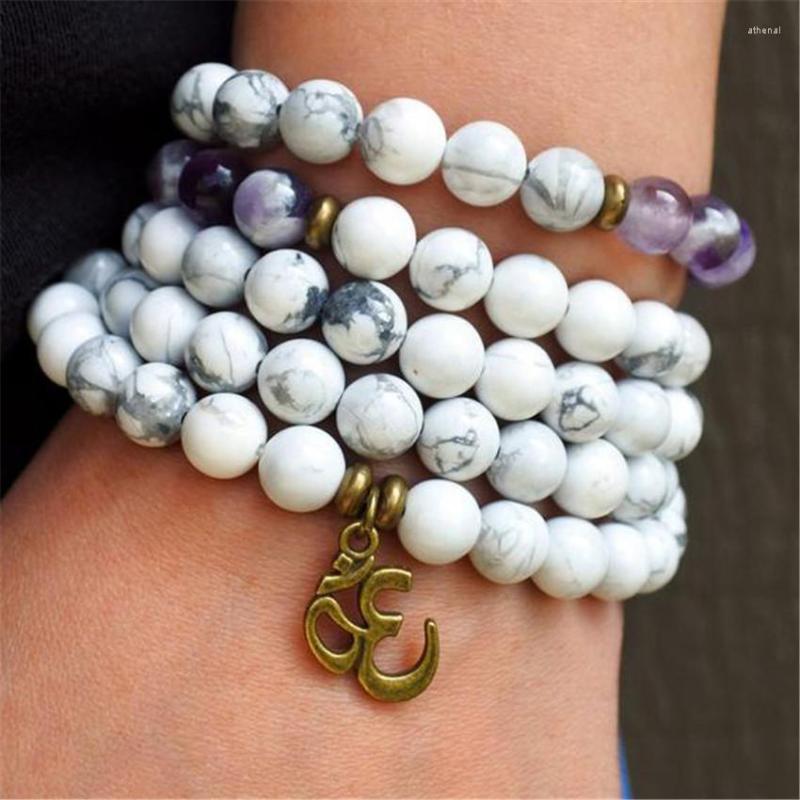Chains 8mm Howlite Amethyst 108 Beads Handmade Pendant Necklace Bracelet Japa Spirituality Chakra Mala
Chains 8mm Howlite Amethyst 108 Beads Handmade Pendant Necklace Bracelet Japa Spirituality Chakra Mala