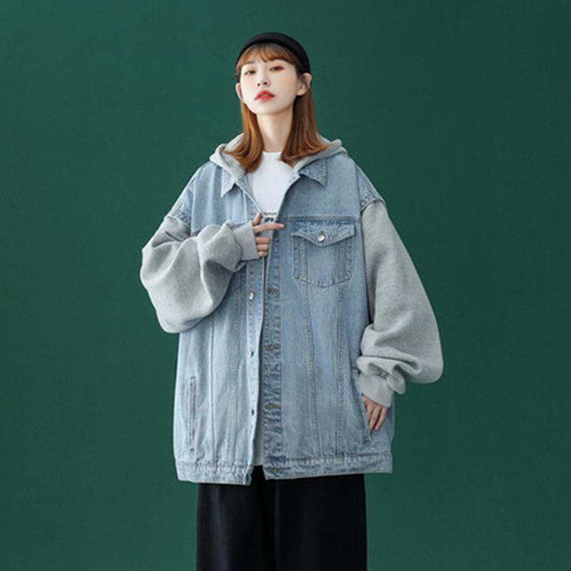 Women's Jackets Women Jacket Autumn And Winter Denim Casual Loose Korean Patchwork Hooded Vintage 2023, Black
Women's Jackets Women Jacket Autumn And Winter Denim Casual Loose Korean Patchwork Hooded Vintage 2023, Black