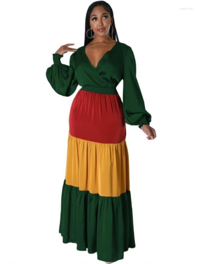 Ethnic Clothing Long African Maxi Dress Women V Neck High Waist Robe 2023 Autumn Fashion Patchwork Elegant Chic Party Vestidos
Ethnic Clothing Long African Maxi Dress Women V Neck High Waist Robe 2023 Autumn Fashion Patchwork Elegant Chic Party Vestidos