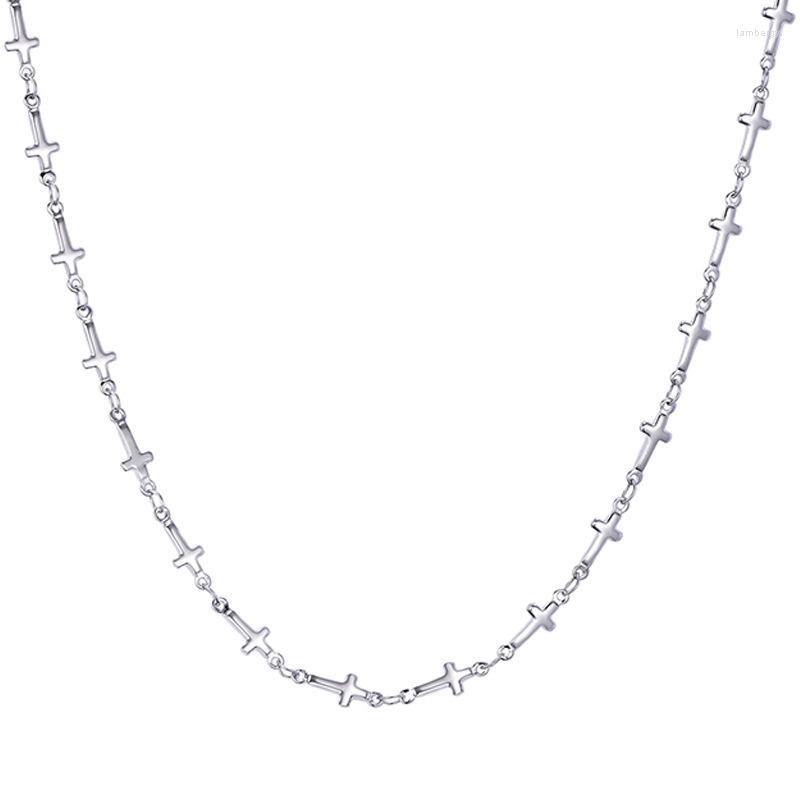 Chains WT-BFN009 Stainless Steel Cross Necklace Simple Titanium Chain Jewelry Religious Christian
Chains WT-BFN009 Stainless Steel Cross Necklace Simple Titanium Chain Jewelry Religious Christian
