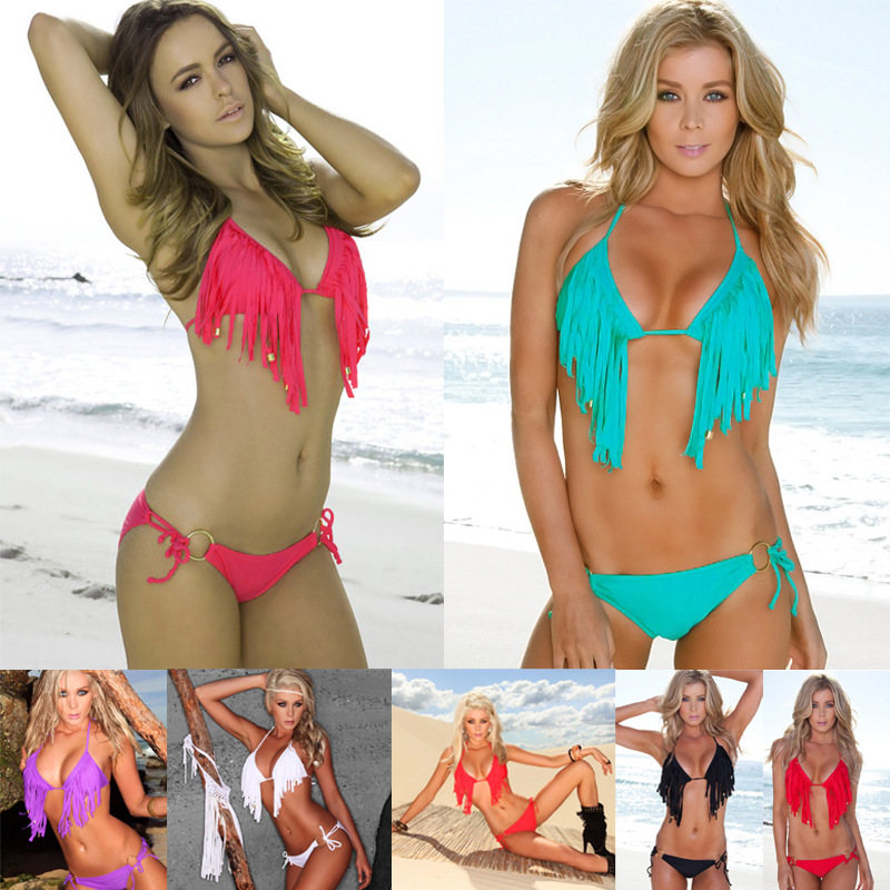 Women's Swimwear Women Sexy Bikini Set 2022 Bathing Suit Bandage Push Up Padded Tassels Swimming Thong, Lack blue
Women's Swimwear Women Sexy Bikini Set 2022 Bathing Suit Bandage Push Up Padded Tassels Swimming Thong, Lack blue