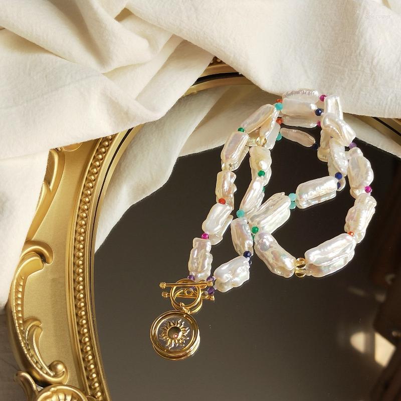 Chains Lii Ji Kiwa Pearl Rainbow Stone Double-Face Pendant Sun With Moon 925 Sterling Silver Gold Plated Necklace 45CM Fashion JewelryChains
Chains Lii Ji Kiwa Pearl Rainbow Stone Double-Face Pendant Sun With Moon 925 Sterling Silver Gold Plated Necklace 45CM Fashion JewelryChains