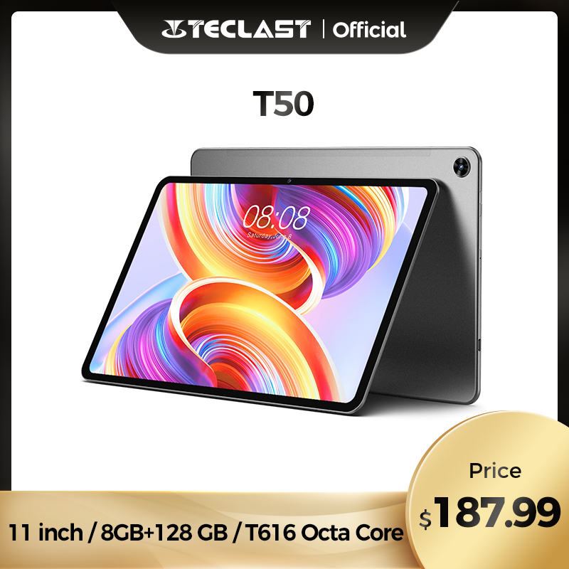 Teclast T50 11inch 2K Tablet Android 11 2000x1200 8GB RAM 128GB ROM UNISOC T618 Octa Core 4G Network GPS Type-C 18W Fast Charging, Silver
Teclast T50 11inch 2K Tablet Android 11 2000x1200 8GB RAM 128GB ROM UNISOC T618 Octa Core 4G Network GPS Type-C 18W Fast Charging, Silver