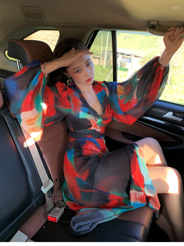 Casual Dresses AIGYPTOS Maxi Dress For Women Summer Vintage Elegant Slim Sexy V-Neck Lantern Sleeve Print Chiffon Beach Holiday, As picture shown
Casual Dresses AIGYPTOS Maxi Dress For Women Summer Vintage Elegant Slim Sexy V-Neck Lantern Sleeve Print Chiffon Beach Holiday, As picture shown