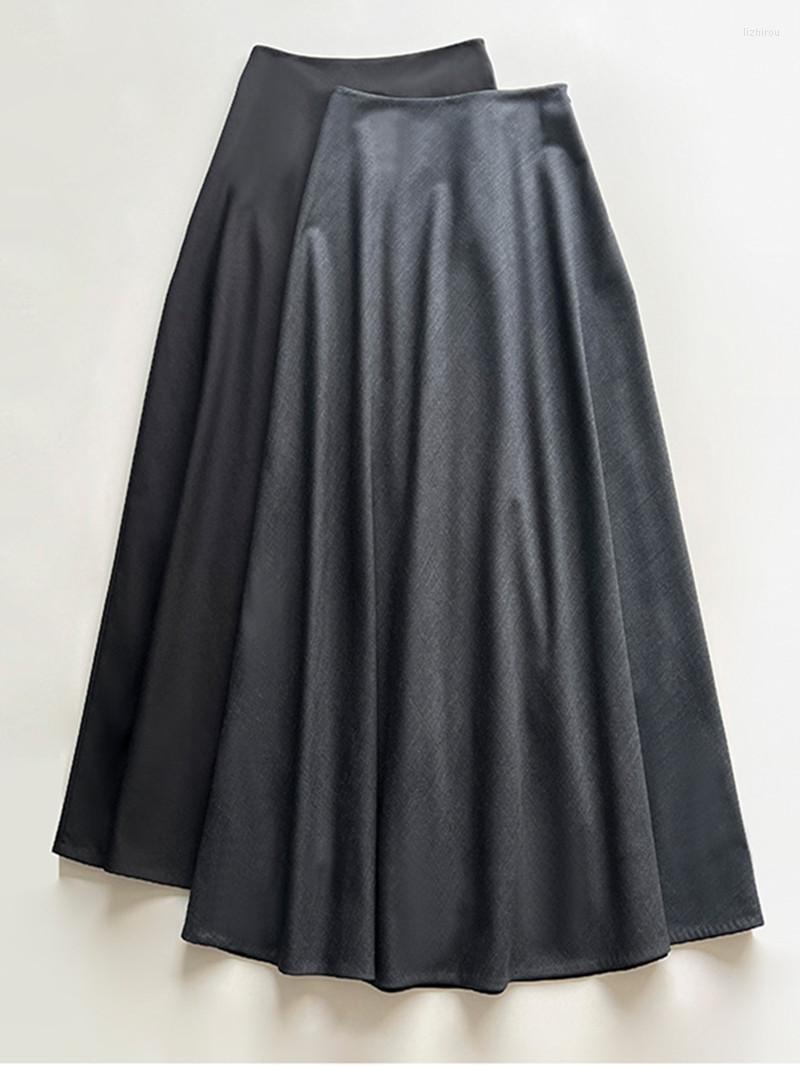 Skirts Women Solid Color Zipper High Waist Classic Spring Autumn Wool Blends Midi Skirt, Black
Skirts Women Solid Color Zipper High Waist Classic Spring Autumn Wool Blends Midi Skirt, Black