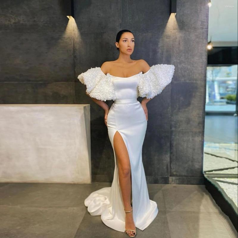 Party Dresses White Elegant Mermaid Prom Off The Shoulder Puff Sleeves High Split Women Evening Gowns Plus Size, Pink
Party Dresses White Elegant Mermaid Prom Off The Shoulder Puff Sleeves High Split Women Evening Gowns Plus Size, Pink