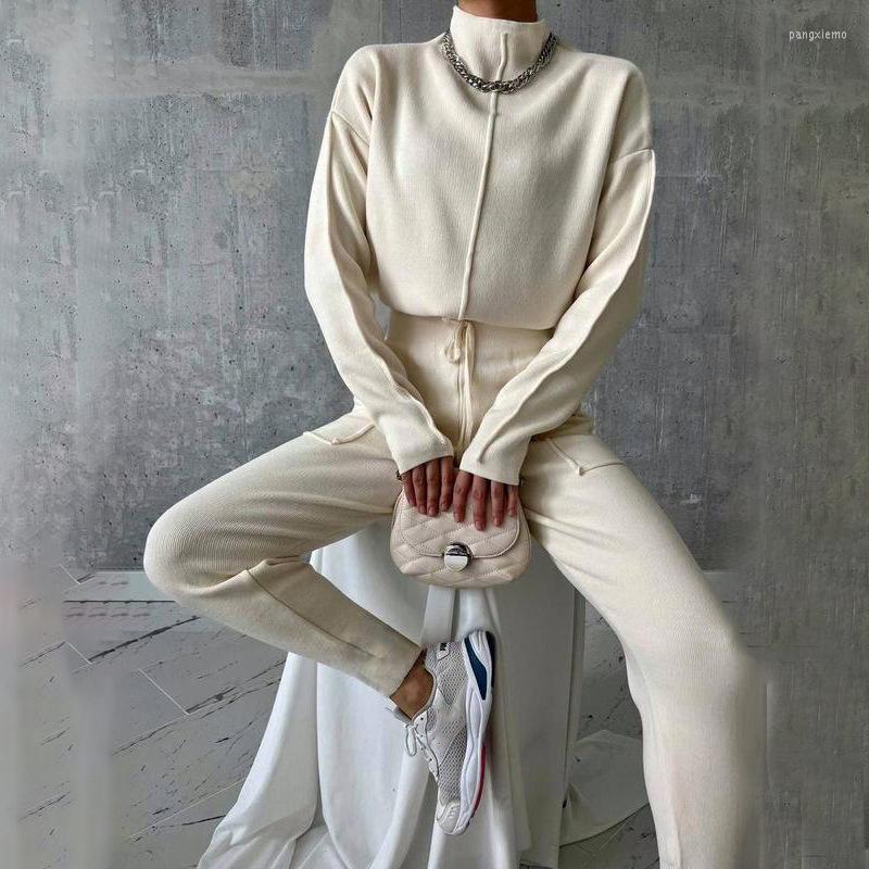 Women' Tracksuits Women Casual Knitted Sweater Solid Suit Elegant Turtleneck Pullover And Tie-up Pant Outfits Fashion Long Sleeve Pockets, 03 apricot
Women' Tracksuits Women Casual Knitted Sweater Solid Suit Elegant Turtleneck Pullover And Tie-up Pant Outfits Fashion Long Sleeve Pockets, 03 apricot