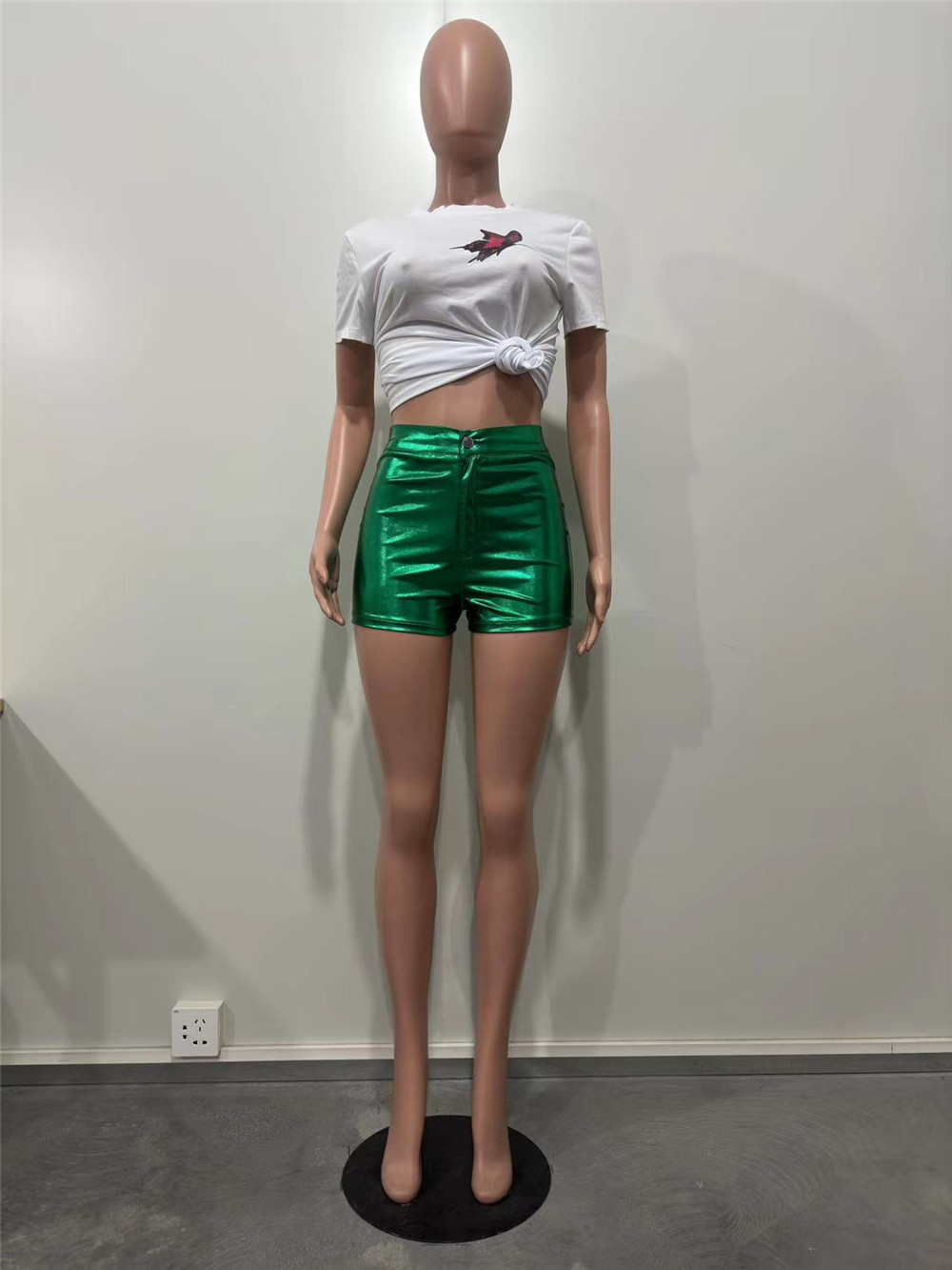 Designer Leather Shorts Summer Women Casual PU Shorts Faux Leather High Waisted Shorts Y2k Casual Waterproof Short Pants Bulk Clothes 9457