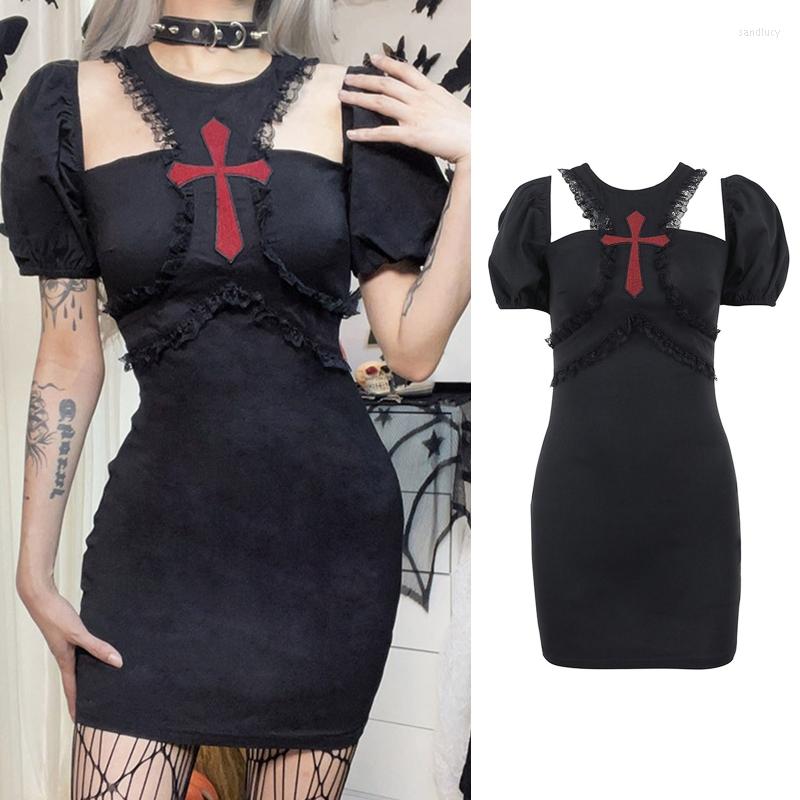 Casual Dresses Women's Puff Sleeves Dress Slim Bodycon Cross Black Goth Punk Cocktail Party Cosplay Mini
Casual Dresses Women's Puff Sleeves Dress Slim Bodycon Cross Black Goth Punk Cocktail Party Cosplay Mini