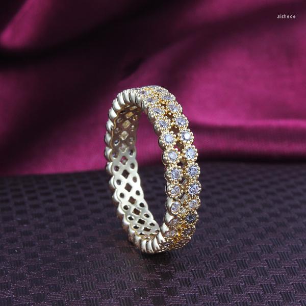 Wedding Rings Gold 2 Line Zircon Ring Wholesale Filled For Women Party Fashion Jewelry Factory Distribution
Wedding Rings Gold 2 Line Zircon Ring Wholesale Filled For Women Party Fashion Jewelry Factory Distribution