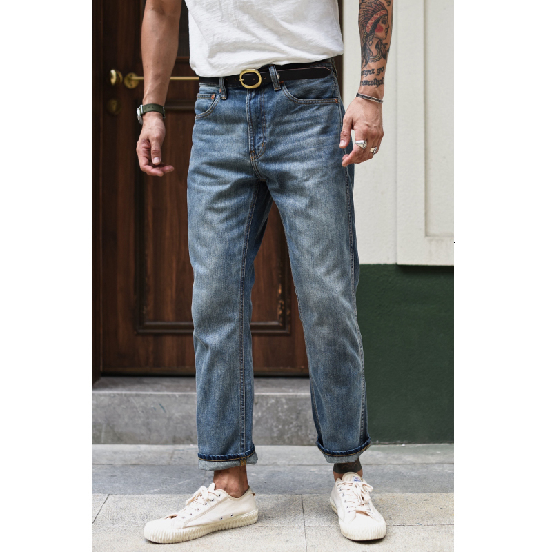 Men's Jeans Sauce Zhan JF09 Mens Jeans Selvedge Denim Jeans for Men Summer Distressed Wash Jeans Ankle Length Slim Fit 10 Oz 230313, Blue
Men's Jeans Sauce Zhan JF09 Mens Jeans Selvedge Denim Jeans for Men Summer Distressed Wash Jeans Ankle Length Slim Fit 10 Oz 230313, Blue