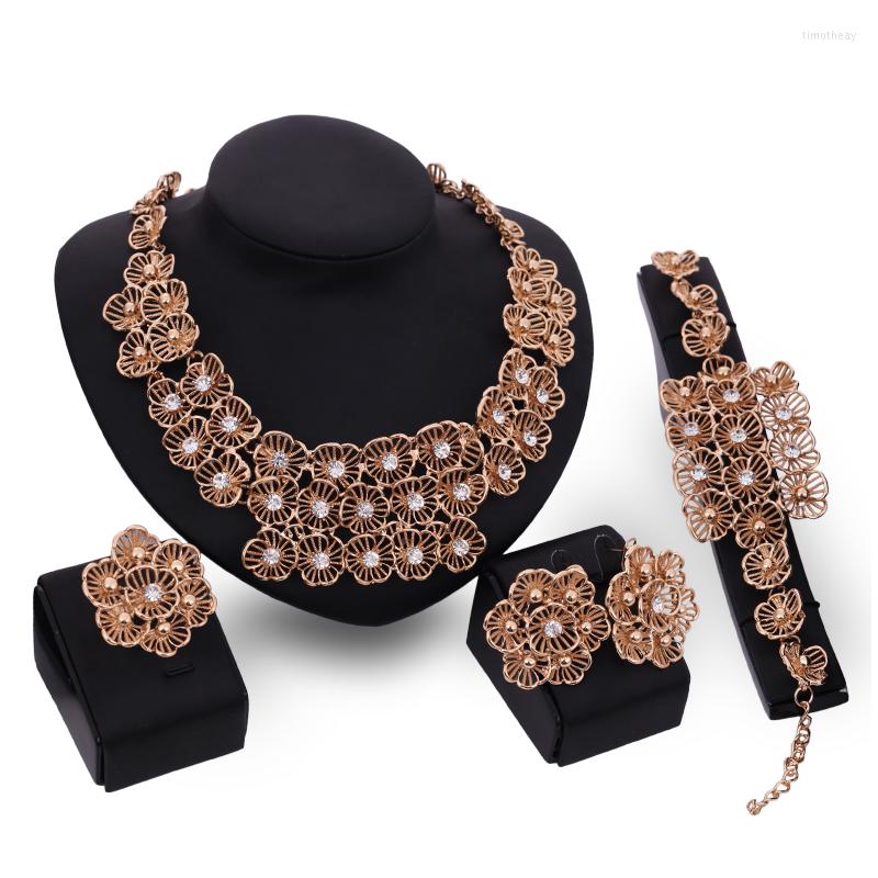 Necklace Earrings Set 2023 Wholesale Exquisite Flower Jewelry Rose Gold Color Trendy Rhinestone Temperament Women Wedding, Picture shown
Necklace Earrings Set 2023 Wholesale Exquisite Flower Jewelry Rose Gold Color Trendy Rhinestone Temperament Women Wedding, Picture shown