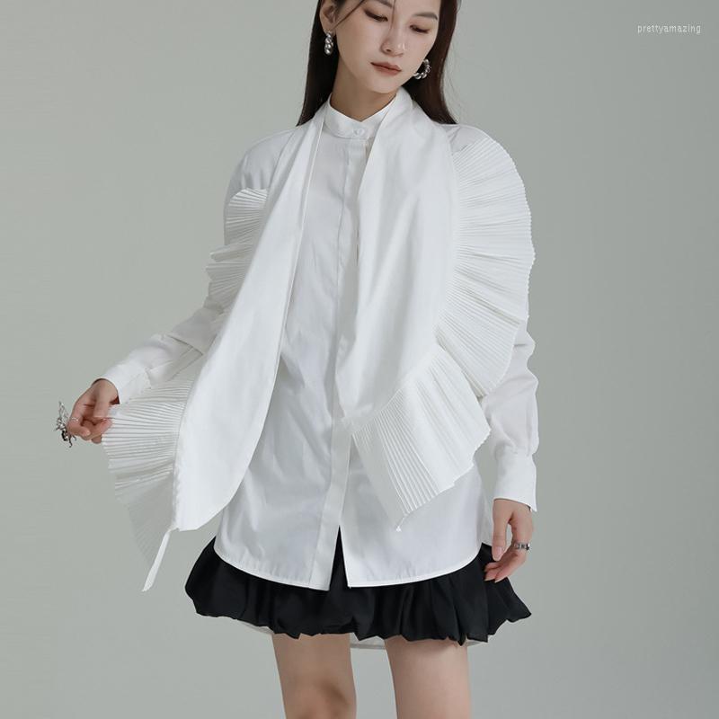 Women' Blouses Johnature Spring 2023 Detachable Pleated Shirts For Women Fashion Casual Stand Collar Loose Solid Color Tops, White
Women' Blouses Johnature Spring 2023 Detachable Pleated Shirts For Women Fashion Casual Stand Collar Loose Solid Color Tops, White
