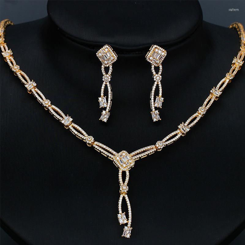 Necklace Earrings Set TIRIM Exquisite For Women Wedding Party Dubai Bridal Jewelri Accessories Cubic Zircon Stud & Gift, Picture shown
Necklace Earrings Set TIRIM Exquisite For Women Wedding Party Dubai Bridal Jewelri Accessories Cubic Zircon Stud & Gift, Picture shown