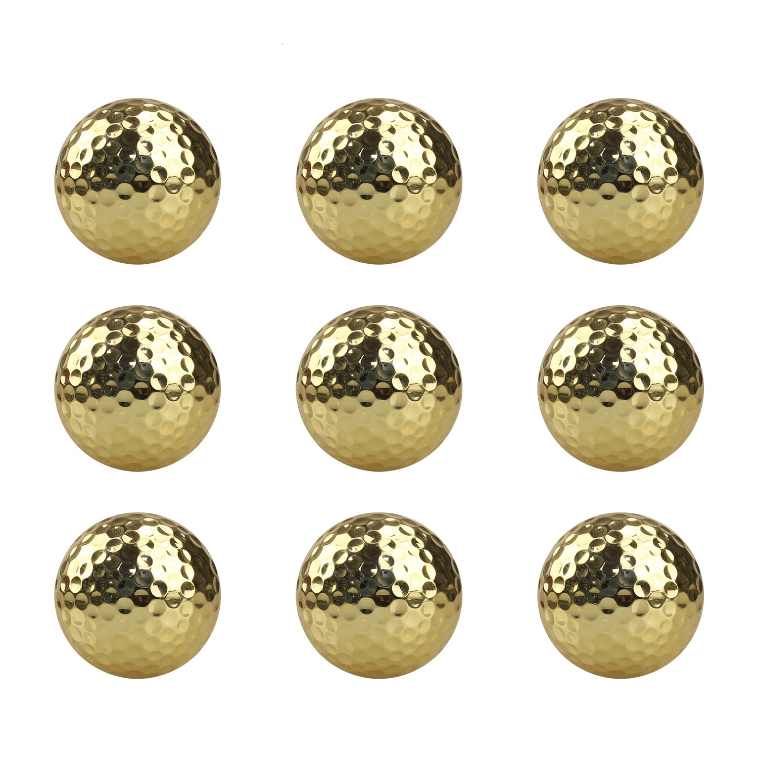 Golf Balls CRESTGOLF 6 Pcs Two Layer Golden Golf Balls Golf Practice Balls Training Two Pieces Balls As Gift 230313