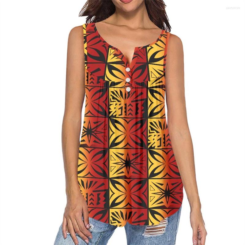 Women's T Shirts Vest Top Ladies Casual O-Neck Polynesian Tribal Clothing Samoan Red Tapa Flower Print Custom Women Chiffon Summer, Wmy22050907d34
Women's T Shirts Vest Top Ladies Casual O-Neck Polynesian Tribal Clothing Samoan Red Tapa Flower Print Custom Women Chiffon Summer, Wmy22050907d34