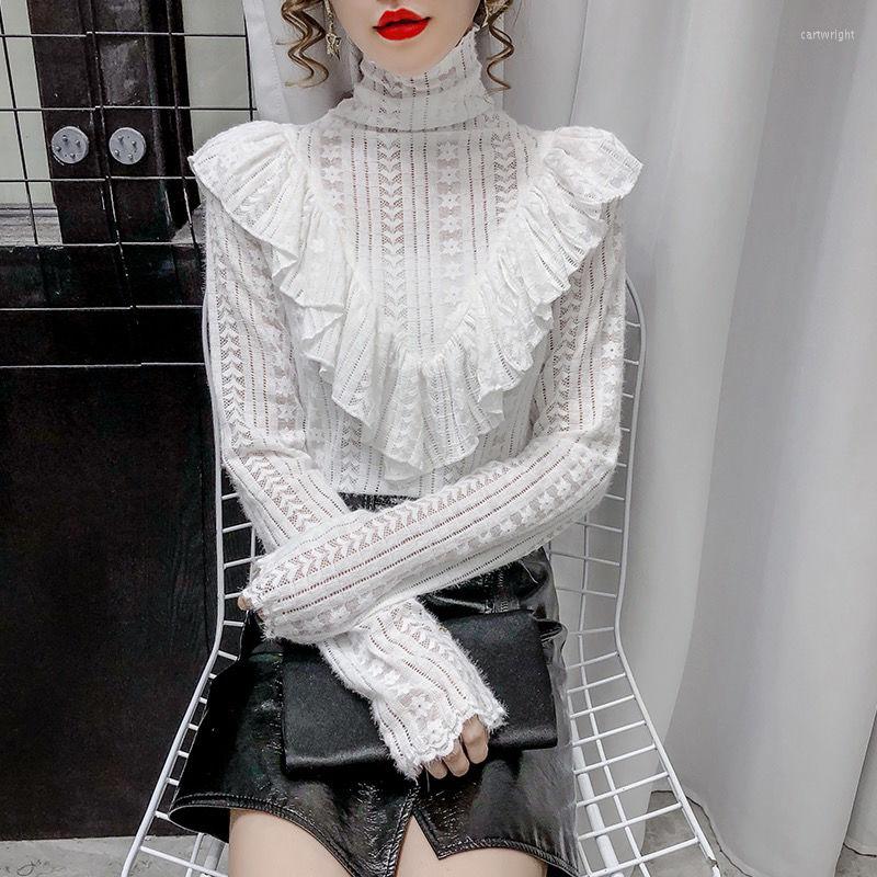 Women's Blouses Women's Turtleneck Lace Shirts Autumn Winter Long Sleeved Spliced Ruffles Top Blouse Women Blusas Ropa De Mujer E738, Xing
Women's Blouses Women's Turtleneck Lace Shirts Autumn Winter Long Sleeved Spliced Ruffles Top Blouse Women Blusas Ropa De Mujer E738, Xing