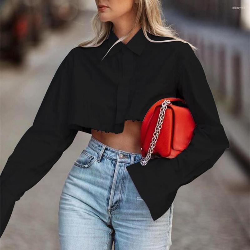 Women' Blouses Chic Stylish Women Solid Color Crop Tops Shirt Comfortable Dressing Up, Black
Women' Blouses Chic Stylish Women Solid Color Crop Tops Shirt Comfortable Dressing Up, Black