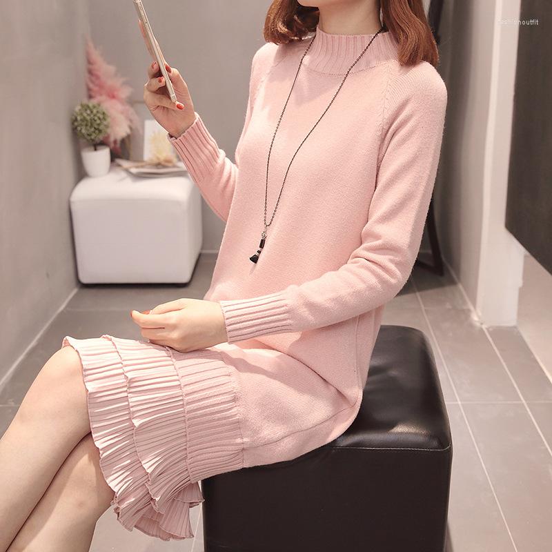Casual Dresses Winter Dress Long Sleeve Sweater Chiffon Patchwork Ruffles Hem Kneed Length Basic Clothes Knitted Pullovers Jumper, Black
Casual Dresses Winter Dress Long Sleeve Sweater Chiffon Patchwork Ruffles Hem Kneed Length Basic Clothes Knitted Pullovers Jumper, Black