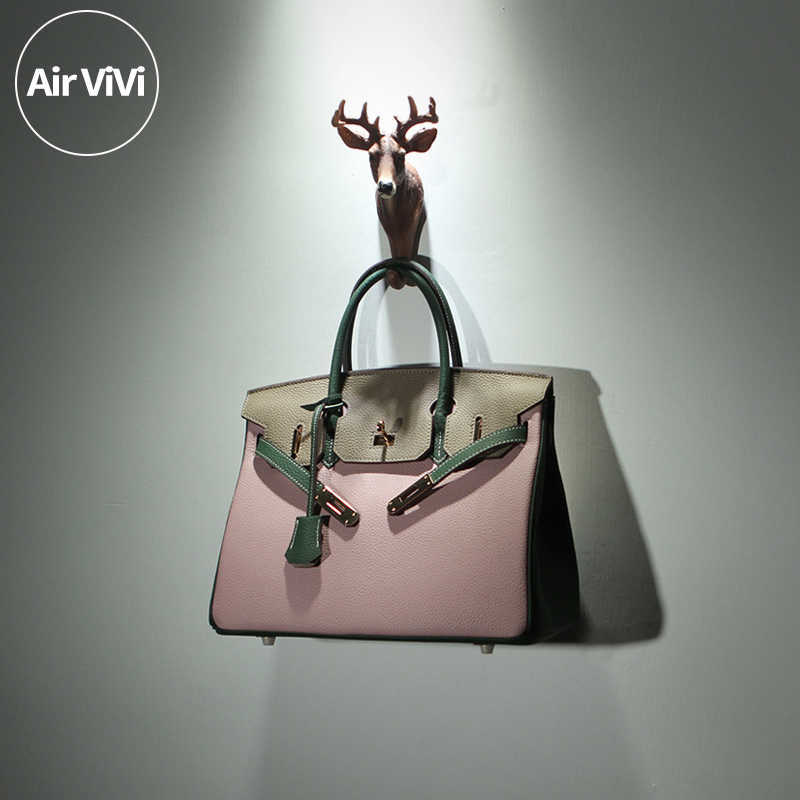 Designer Handbag Birkin Airvivi-art new color-blocking bag leather lychee pattern top layer cow leather color-blocking bag women's bag, Elephant grey+pink+dark green (30cm
Designer Handbag Birkin Airvivi-art new color-blocking bag leather lychee pattern top layer cow leather color-blocking bag women's bag, Elephant grey+pink+dark green (30cm