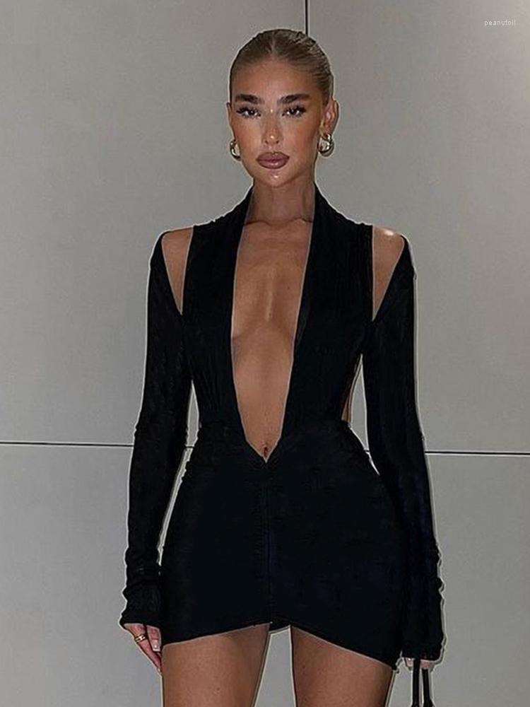 Casual Dresses Sisterlinda Sexy Hollow Deep V Neck Ruched Mini Dress Women Long Sleeve Backless Party Clubwear Lady Vestidos Mujer, Black
Casual Dresses Sisterlinda Sexy Hollow Deep V Neck Ruched Mini Dress Women Long Sleeve Backless Party Clubwear Lady Vestidos Mujer, Black