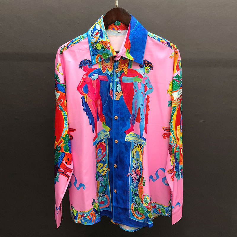 Men's Casual Shirts Bohemian Holiday Print For Men Fall Portrait Fashion Long Sleeve Hip Hop Party Stagewear Social 230313, Black
Men's Casual Shirts Bohemian Holiday Print For Men Fall Portrait Fashion Long Sleeve Hip Hop Party Stagewear Social 230313, Black