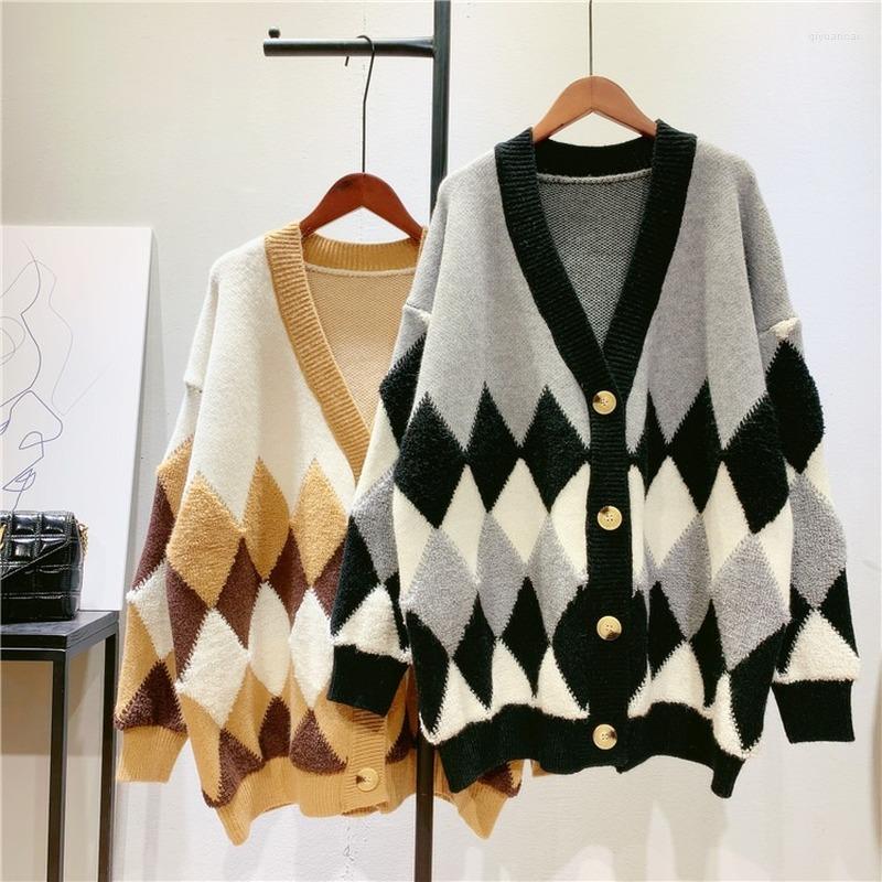 Women's Knits Literary Geometric Diamond Lazy Sweater Coat Autumn Korean Version Knitted Cardigan Jacket, Sky blue
Women's Knits Literary Geometric Diamond Lazy Sweater Coat Autumn Korean Version Knitted Cardigan Jacket, Sky blue