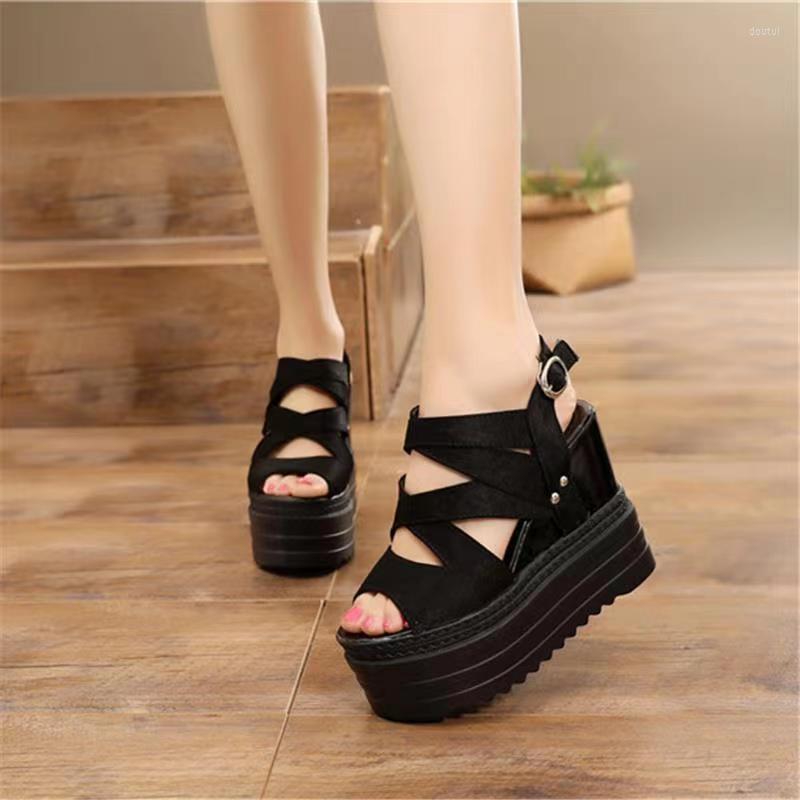 Dress Shoes INS 12CM Buckle Leisure Women Wedges Heeled 2023 Summer Sandals Party Platform High Heels Woman Black White
Dress Shoes INS 12CM Buckle Leisure Women Wedges Heeled 2023 Summer Sandals Party Platform High Heels Woman Black White