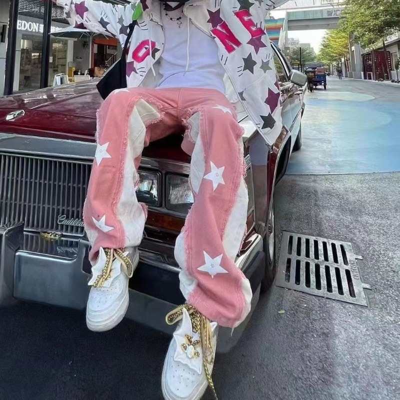 Men Pants American fashion personality star overalls men pants Y2K street Harajuku hip hop stitching pocket jogger straight jeans 230313
Men Pants American fashion personality star overalls men pants Y2K street Harajuku hip hop stitching pocket jogger straight jeans 230313