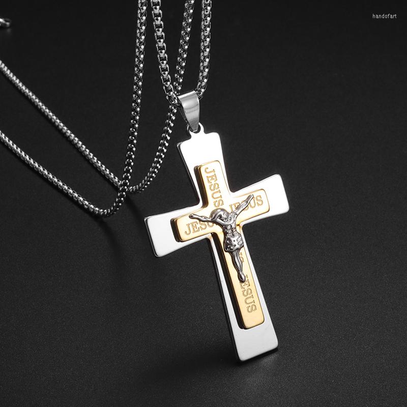 Pendant Necklaces Men Women Personality Amulet Christian Jesus Cross Necklace Casual Trend Accessories
Pendant Necklaces Men Women Personality Amulet Christian Jesus Cross Necklace Casual Trend Accessories