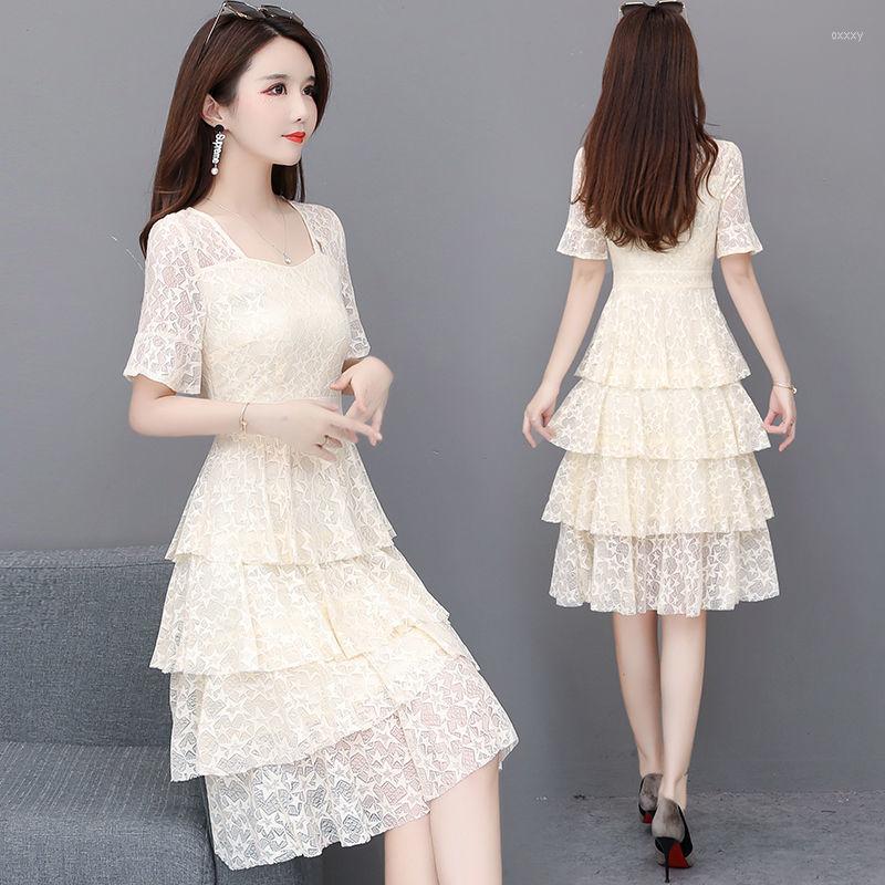 Party Dresses Lace Dress 2023 Fashion Summer Women Female Korean Slim A-Line Vintage Cake Casual Vestidos A562, Apricot
Party Dresses Lace Dress 2023 Fashion Summer Women Female Korean Slim A-Line Vintage Cake Casual Vestidos A562, Apricot