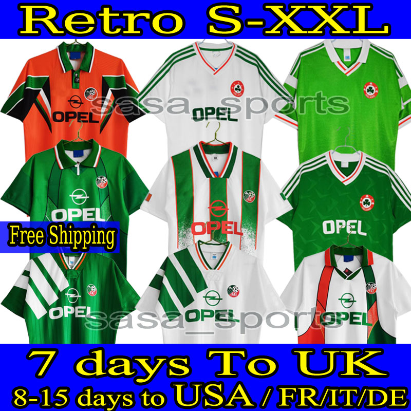 7 days Arrive UK 2002 1994 Ireland retro soccer jersey 1990 1992 1996 1997 home classic vintage Irish McGRATH Duff Keane STAUNTON HOUGHTON McATEER football shirt, 92-94 away
7 days Arrive UK 2002 1994 Ireland retro soccer jersey 1990 1992 1996 1997 home classic vintage Irish McGRATH Duff Keane STAUNTON HOUGHTON McATEER football shirt, 92-94 away
