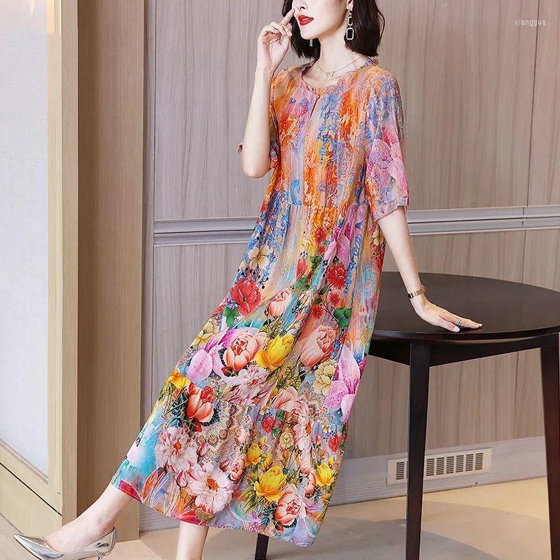 Party Dresses Ethnic Wind Quality Hangzhou Silk Dress Female 2023 Summer Loose Slime Silkworm Knee O Neck Short Sleeve Skirt, Mixed
Party Dresses Ethnic Wind Quality Hangzhou Silk Dress Female 2023 Summer Loose Slime Silkworm Knee O Neck Short Sleeve Skirt, Mixed