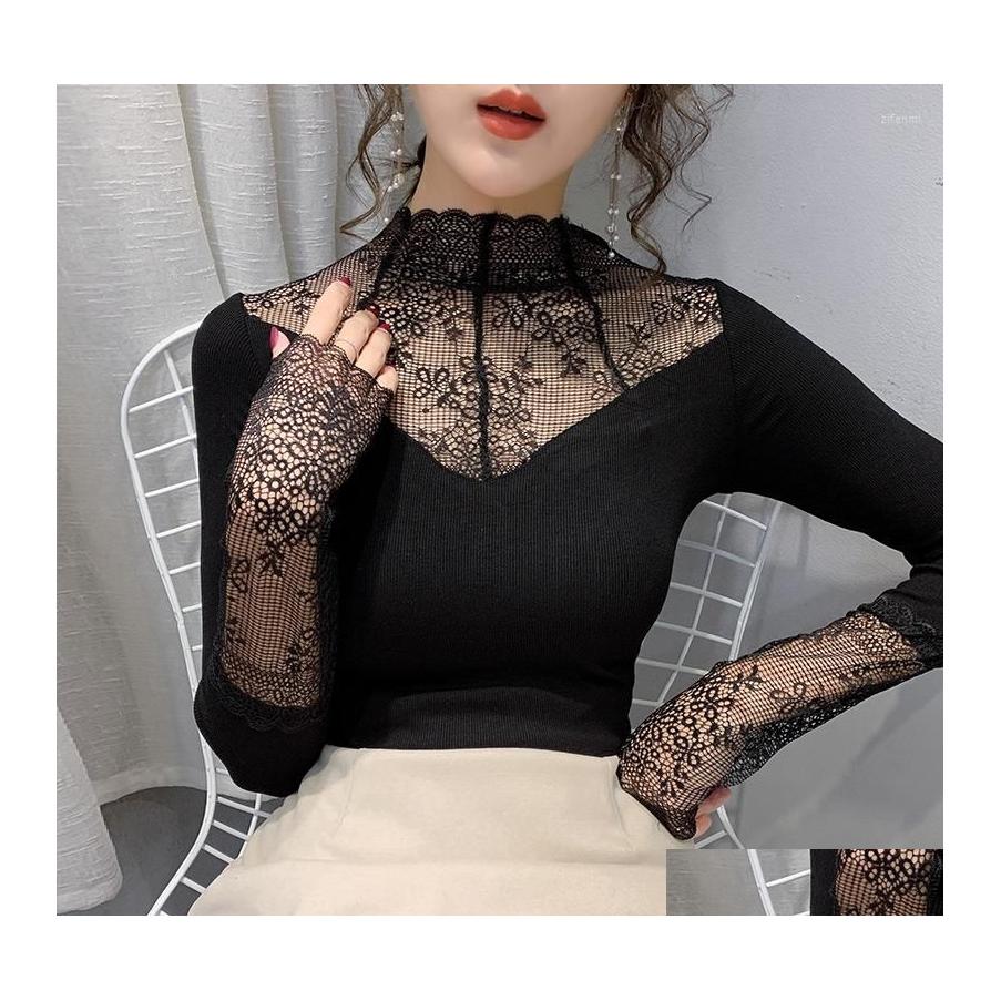 Women' Sweaters Womens Sexy Lace Stitching Sweater Shirt 2022 Spring Half Turtleneck Female Longsleeved Render Unlined Slim Elegant Dhma7, Thin white-shirt
Women' Sweaters Womens Sexy Lace Stitching Sweater Shirt 2022 Spring Half Turtleneck Female Longsleeved Render Unlined Slim Elegant Dhma7, Thin white-shirt